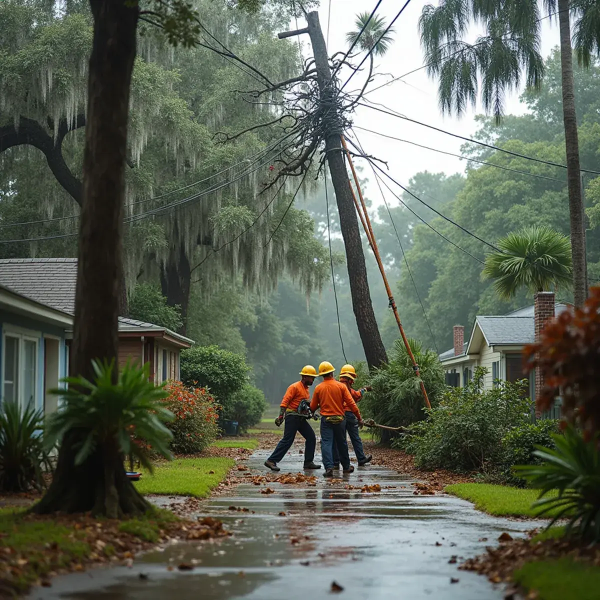 Check utilities first, tree fell on house what to do