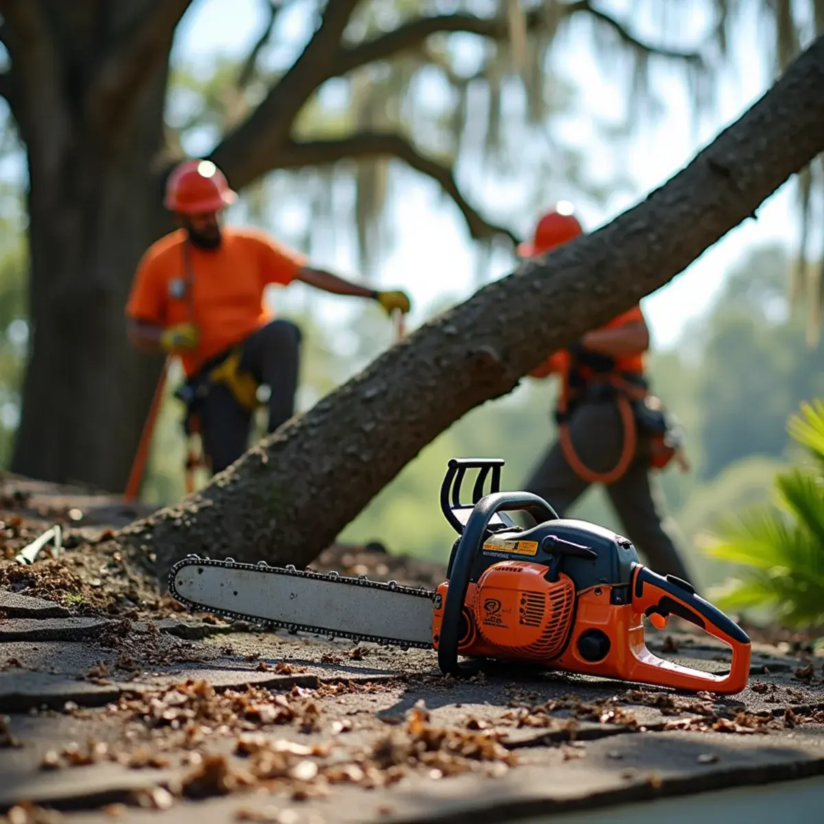 Do not cut it yourself, tree fell on house what to do