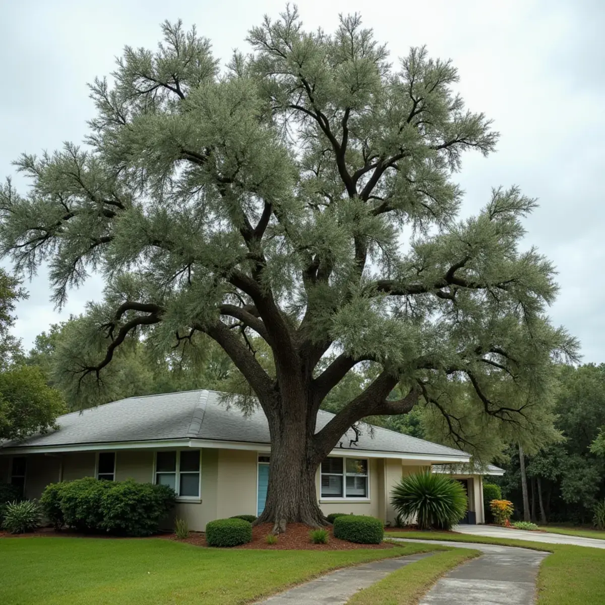 Laurel and water oak in Northeast Florida
