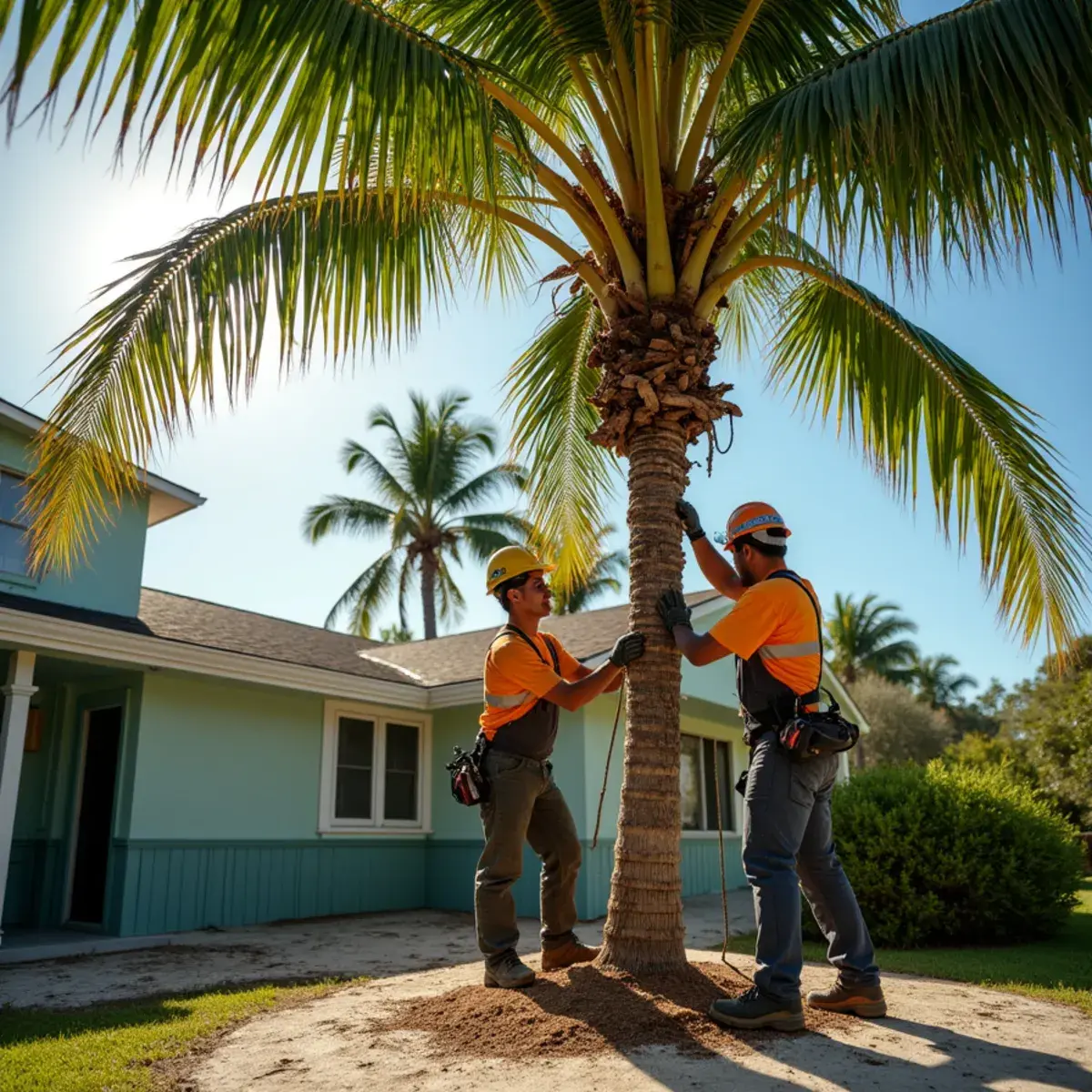 Annual palm clean, tree service in Jacksonville Beach, FL