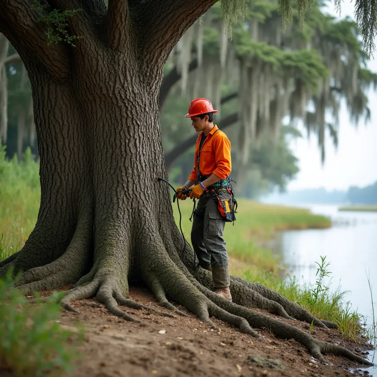 Marsh edge root zone, tree service in Palm Valley, FL