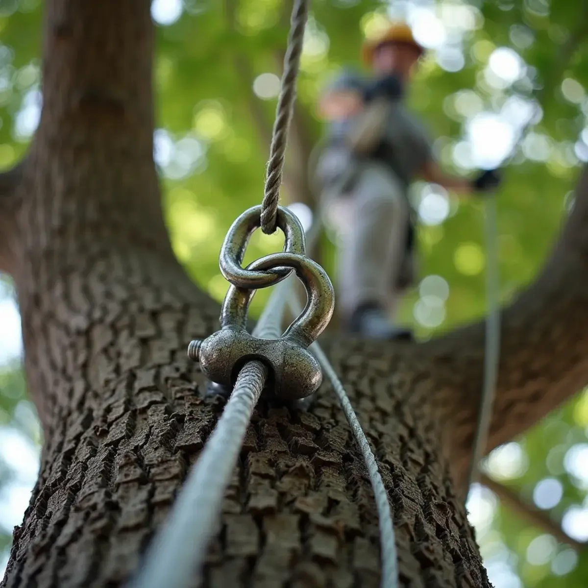 Cable installed in canopy, tree cabling & bracing in St. Augustine, FL