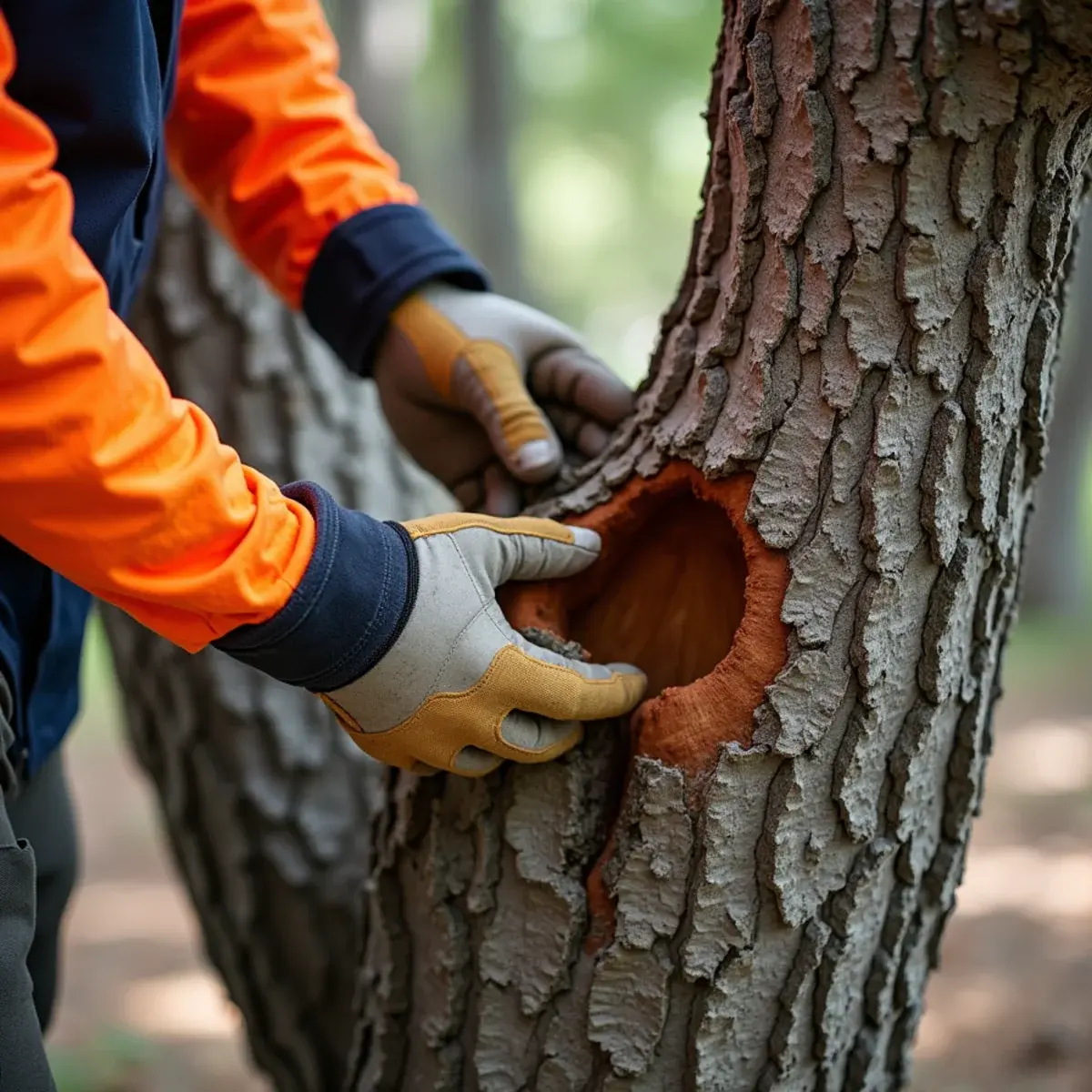 Codominant union inspection, tree cabling & bracing in St. Augustine, FL