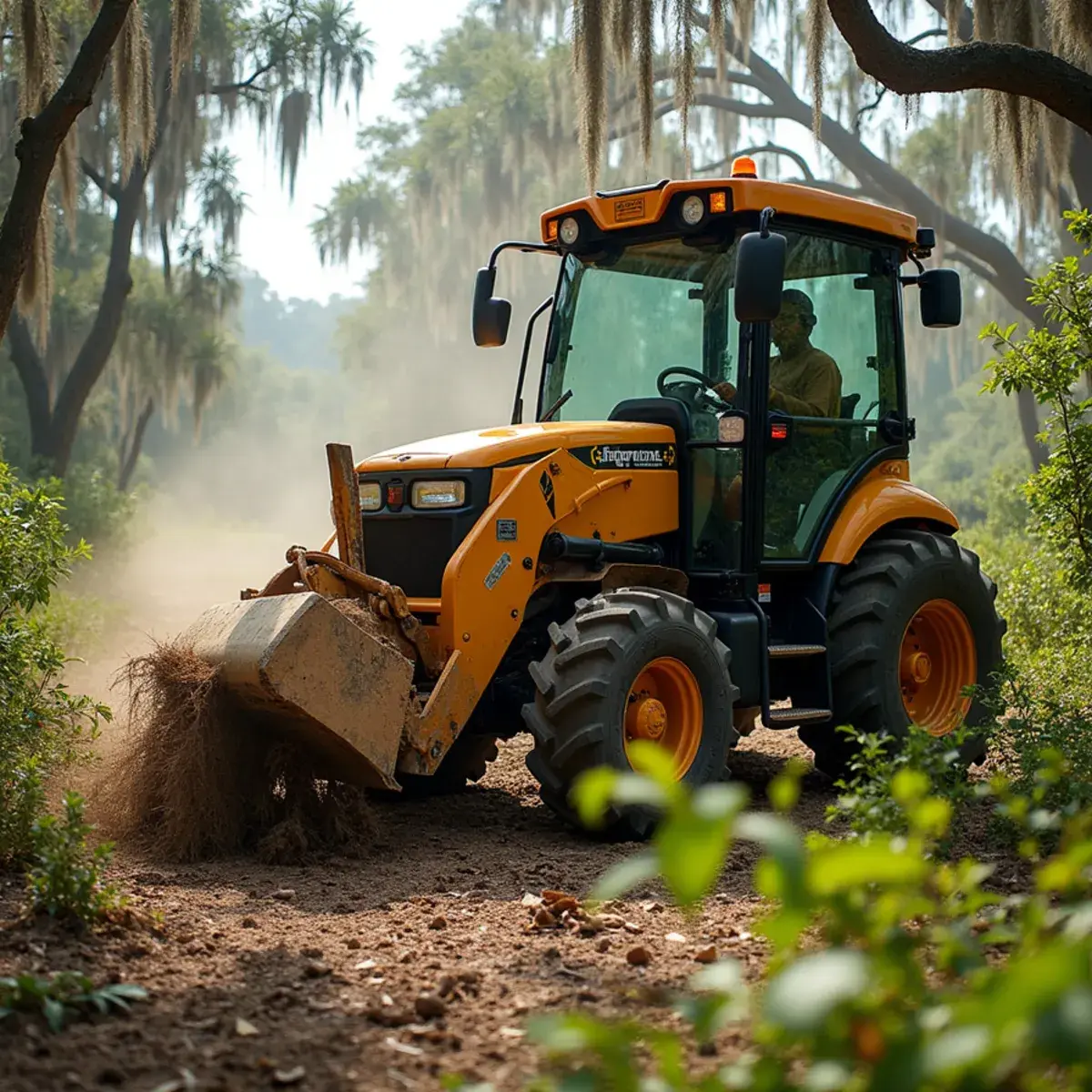 Mulcher clearing scrub, land & lot clearing in St. Augustine, FL