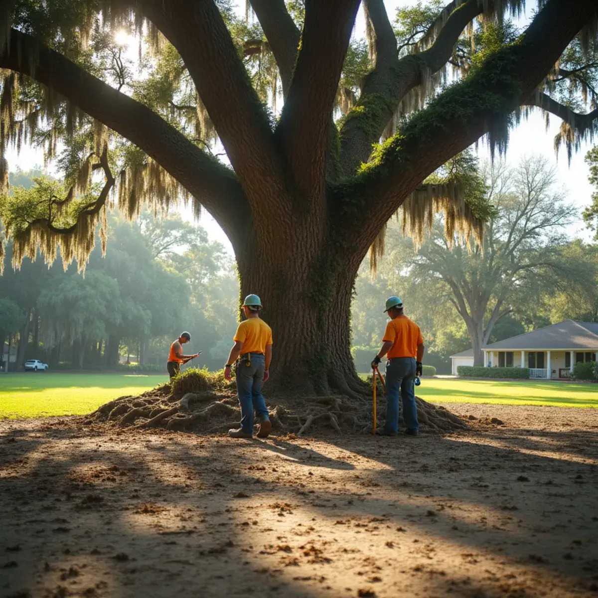 Selective clearing around oaks, land & lot clearing in St. Augustine, FL